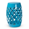 Baxton Studio Branson Modern and Contemporary Blue Finished Metal Outdoor Side Table